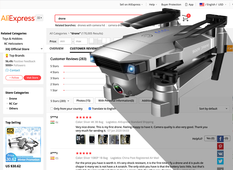 import product reviews