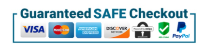 Guaranteed Safe Checkout Badge Guaranteed SAFE Checkout with Visa, Mastercard, PayPal, and American Express badges