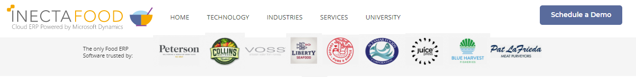 iNecta Food ERP Inecta food trust badges