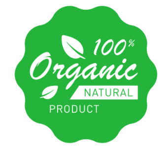 100% organic 100% Organic Natural Product Badge
